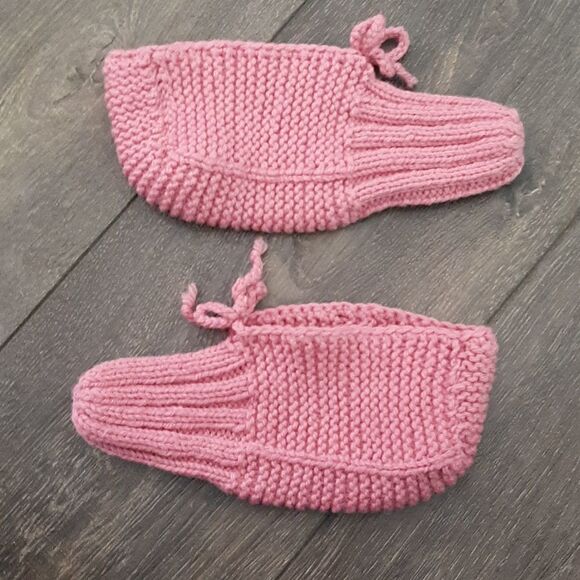Pink Knitted Slippers   - Picture 2 of 3